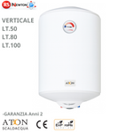 Scaldabagno Elettrico ATON 50 80 100 Litri Verticale Boiler Acqua Calda Casa D.X
