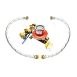 Kit Mini Centralina Gas 2 Attacchi con Regolatore BP Rubinetti Valvole GPL D.X