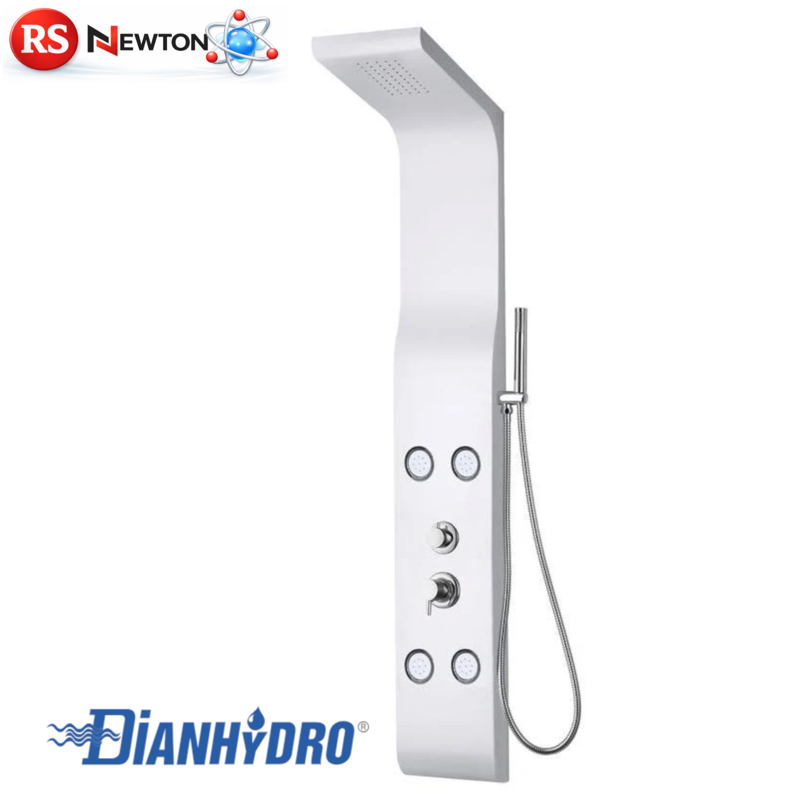 Pannello Doccia Multifunzione BIANCO OPACO Colonna In ABS 3 Funzioni 21x140 D.X
