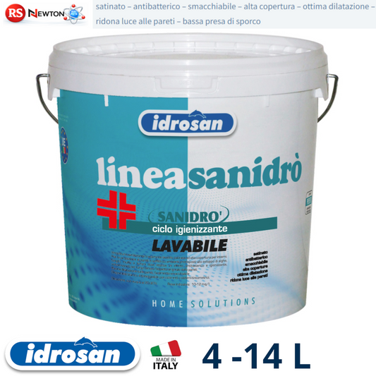 Pittura Antimuffa Sanitizzante Bianco Satinato Lavabile Smacchiabile Interni I.D