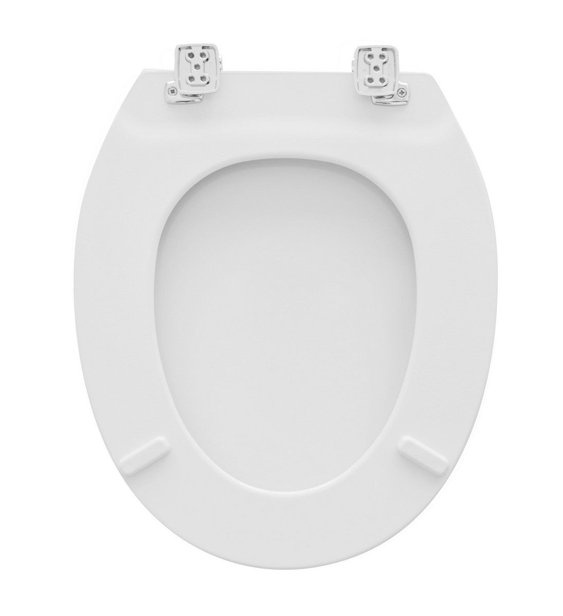 Sedile WC Universale BEMIS CeM in Legno Cerniere Regolabili Bianco Champagne D.X