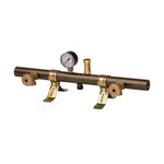 Centralina Gas 2 Bombole con Manometro Valvola Sicurezza Regolatore GPL D.X