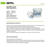 Pittura Lavabile Extra Coprente Alta Resa Interni Esterni Bianco Opaco SETJL I.D