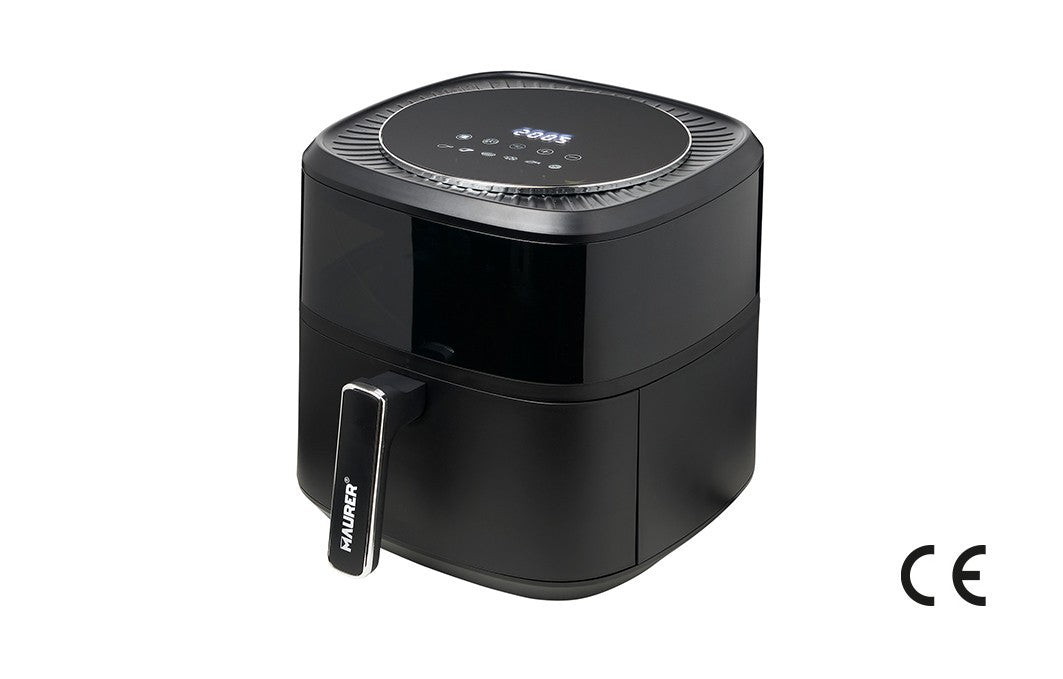 Friggitrice ad Aria 6L XXL 1400W Digitale 8 program Senza Olio Display Timer VBS