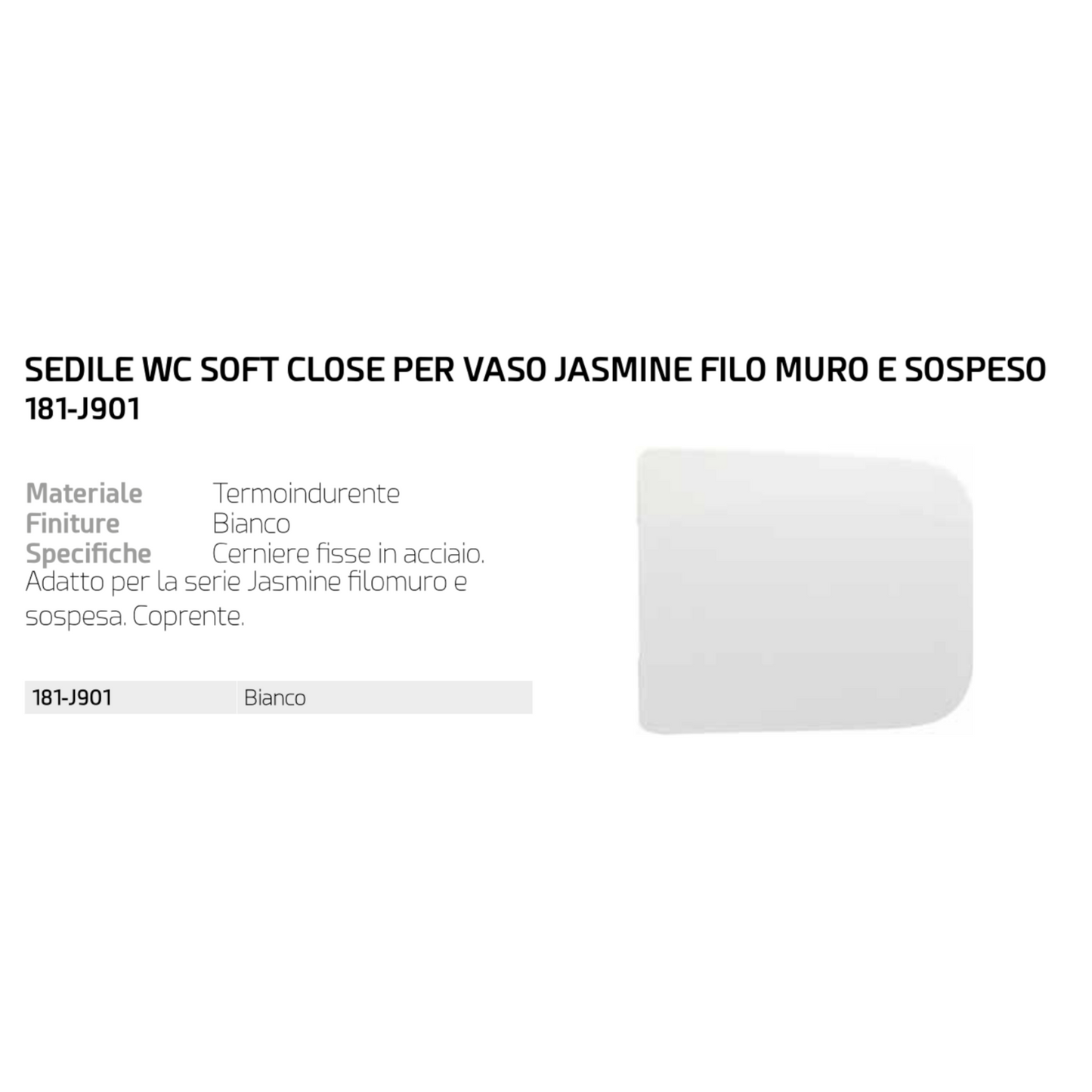 Sanitari LINPHA Jasmin Rimless Vaso WC Bagno Bidet Sospeso CopriWater Bianco D.X