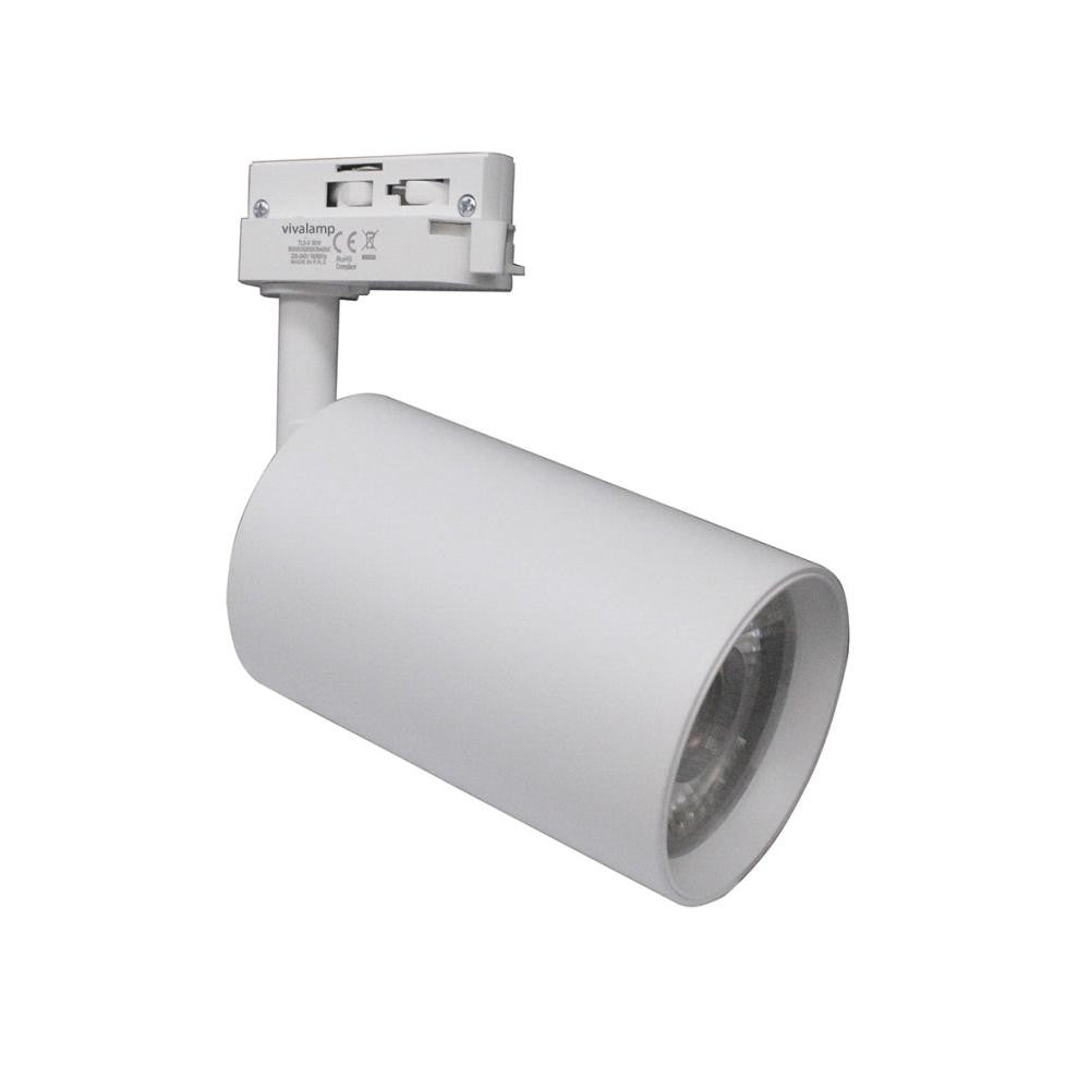 Faretto LED Binario Monofase 30W 2350lm CCT 3 Luci Bianco Nero Negozio Bar V.L
