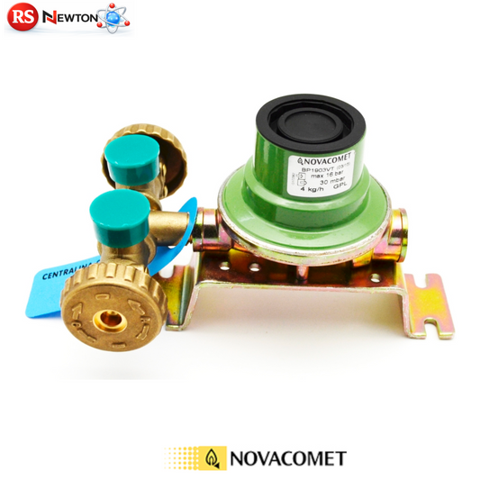 Mini Centralina Gas GPL 2 Attacchi NOVACOMET Compatta con Regolatore 4 kg/h D.X