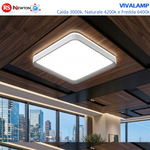 Plafoniera Soffitto LED Quadrata 80W 48cm 7200 Lumen Moderna Luce Switch V.L