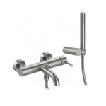 Miscelatore Rubinetto Bagno Lavabo Bidet Vasca Moderno Elegante PVD GRIGIO D.X