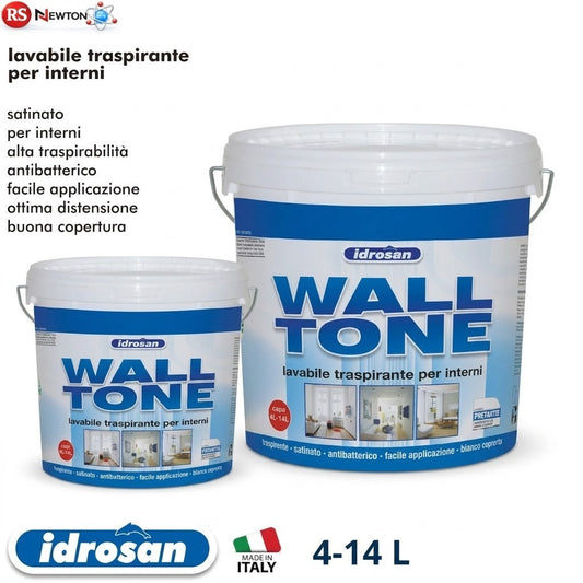 Pittura Lavabile Professionale Bianca Satinata Antibatterica Interni 4 14L I.D