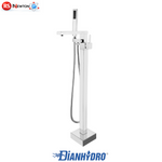 Miscelatore Rubinetto Vasca da Bagno Moderno a Pavimento Con Doccetta Ottone D.X