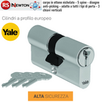 Cilindro Profilo Europeo Frizionato Universale Ottone YALE 5 Spine 3 Chiavi G.F