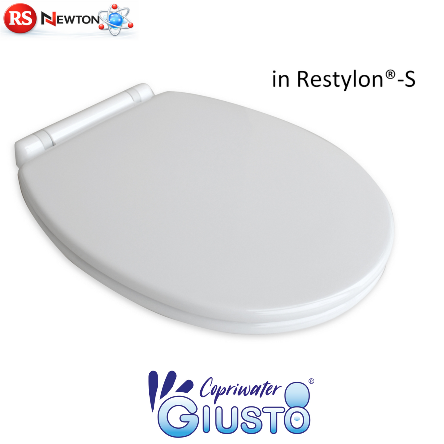 Sedile Wc Copriwater Bi-Componete Tavoletta Vaso Universale Bianco Bagno D.X