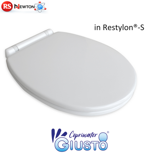 Sedile Wc Copriwater Bi-Componete Tavoletta Vaso Universale Bianco Bagno D.X