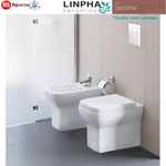 Sanitari Filo Muro Bagno LINPHA Jasmine Vaso WC Bidet CopriWater Bianco D.X