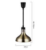 Lampada Riscaldante Cucina E27 Cavo Spirale Regolabile Bronzo Argento Rame V.L