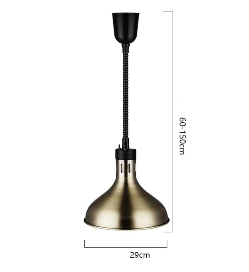 Lampada Riscaldante Cucina E27 Cavo Spirale Regolabile Bronzo Argento Rame V.L