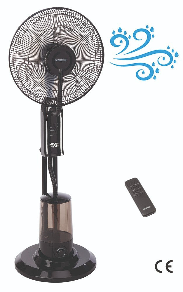 VENTILATORE NEBULIZZATORE 40CM 75W ACQUA ANTICALDO PIANTANA TELECOMANDO VBS