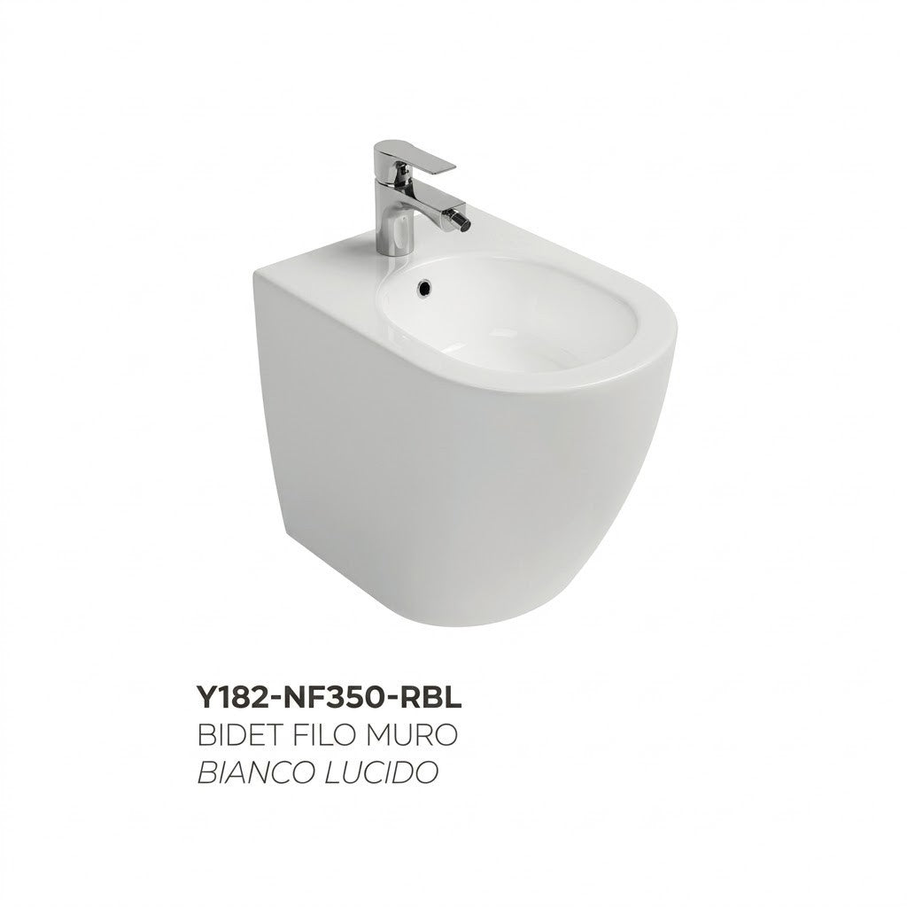 Sanitari Bagno Filo Muro Moderno NYMO INFINITY Vaso WC Bidet Water Elegante D.X