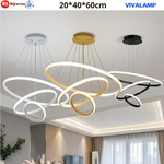 Lampadario Sospeso Pendente LED Moderno 55W 4400lm Sospensione Regolabile V.L