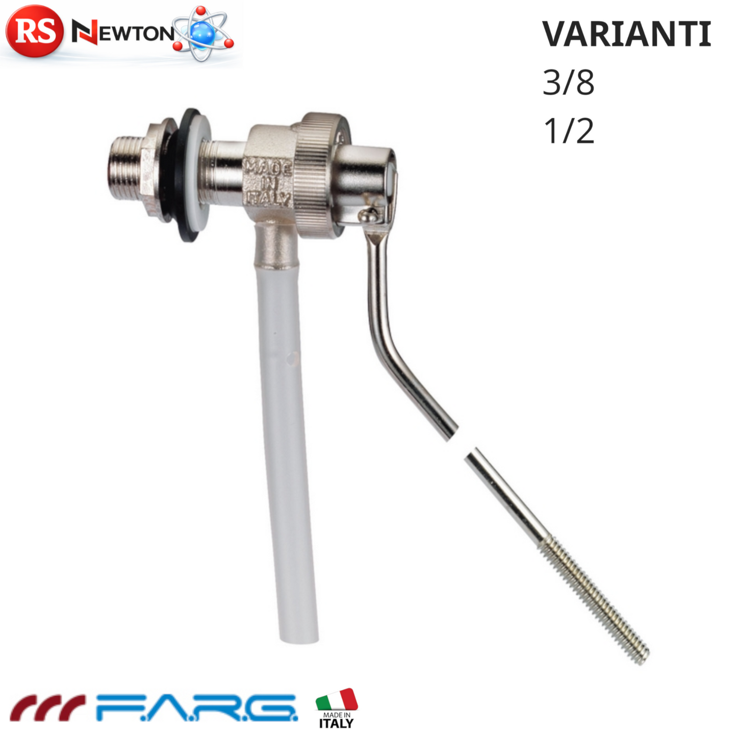 Galleggiante FARG Asta Lunga 3/8 1/2 Ottone Silenzioso WC Bagno Senza Sfera D.X