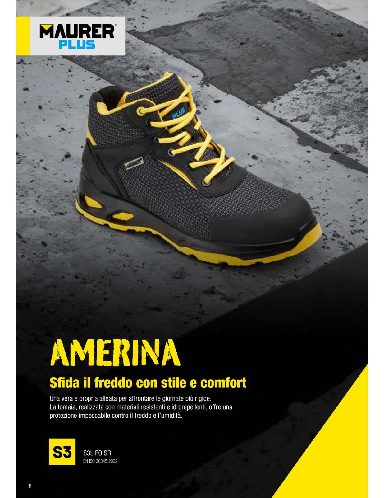 Scarpe Antinfortunistica Alte MAURER S3 Scarpa Leggera Fibra Vetro HT Uomo VBS