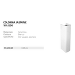 Lavabo Lavandino Bagno 60cm e Colonna 65cm LINPHA Jasmine Ceramica Monoforo D.X