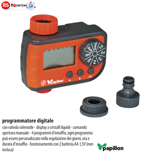 Irrigazione Automatica Prato Timer Programmatore Digitale LCD Giardino Campo VBS