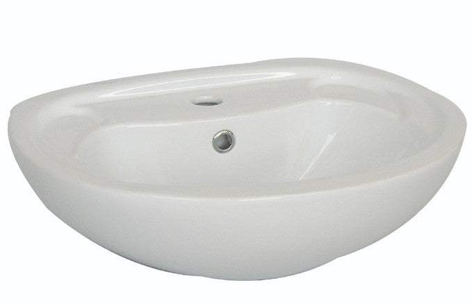 Lavabo a Parete 40x50 cm LINPHA Ceramica Foro Monocomando Moderno Bagno D.X