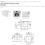 Sanitari Sospesi Rimless Bagno KLENIA Vaso WC Bidet Copri Water Soft Moderno D.X