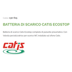 Batteria Scarico WC CATIS Pulsante Pneumatico con Valvola Risparmio Acqua D.X