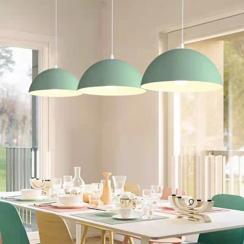 Lampadario Sospeso E27 Moderno Cavo Regolabile Colorato BeB Bar Hotel Cucina V.L