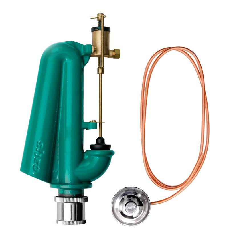Batteria Scarico Catis Originale con Pulsante Ottone Ghisa Comando Pneumatic D.X