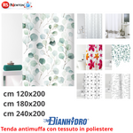 Tenda Per Doccia in Tessuto 120x200 180x200 240x200 Cm Tende Impermeabile D.X