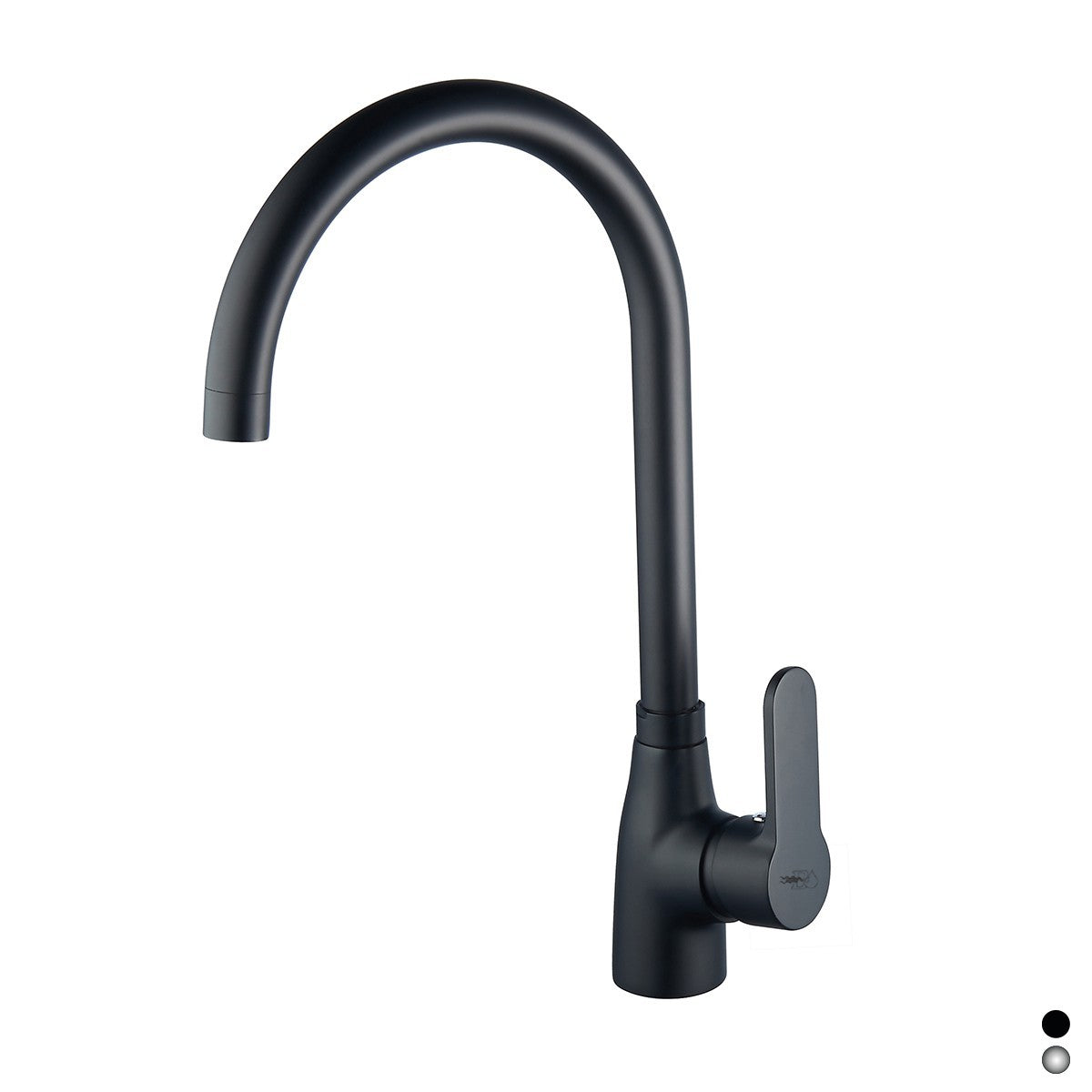 Rubinetto Cucina Canna Alta Girevole Miscelatore Moderno Cromo Nero Opaco D.X