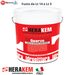 Pittura al Quarzo Interno Esterno HERAKEM Idrorepellente 5L 14L Bianco Opaco