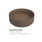 Lavabo Bagno Da Appoggio Rotondo NYMO Ø36cm Ceramica Moderno Ultra Sottile D.X