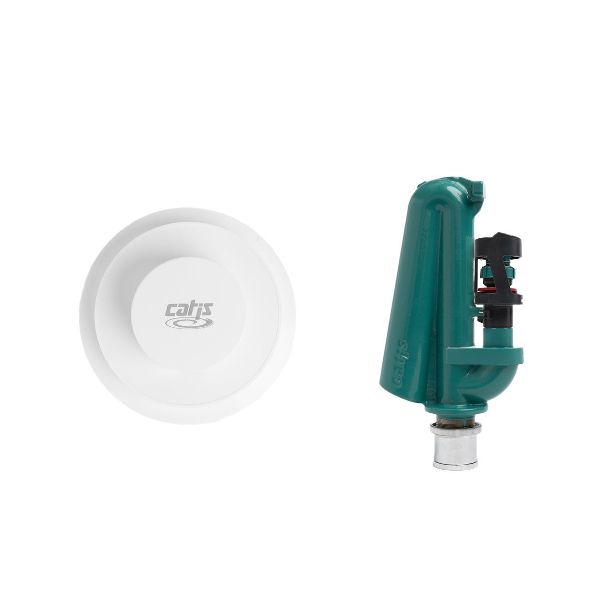 Batteria Scarico WC CATIS Pulsante Pneumatico con Valvola Risparmio Acqua D.X