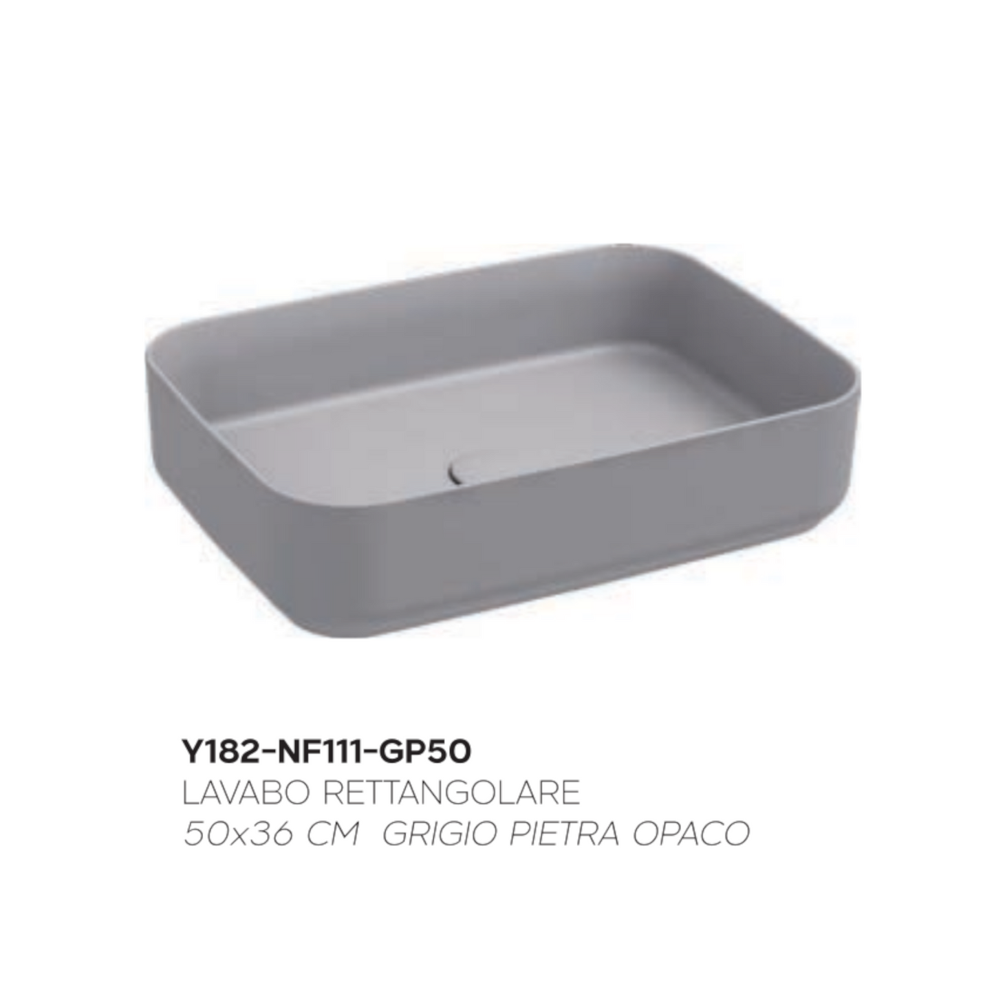 Lavabo Bagno Da Appoggio Rettangolare NYMO Ceramica Moderno Ultra Sottile D.X