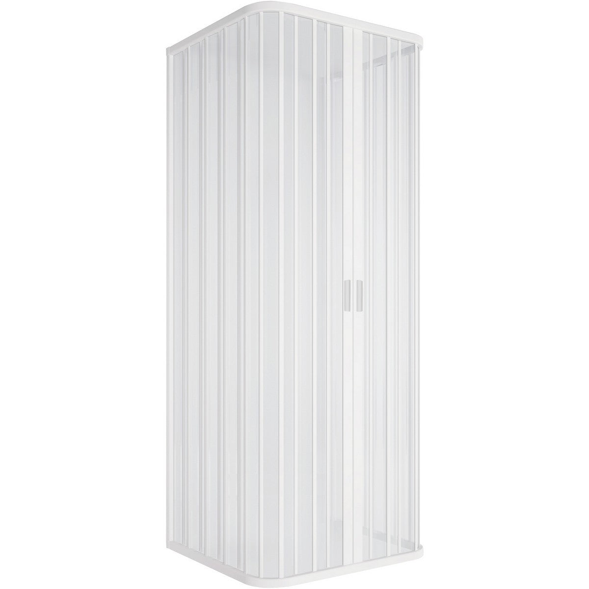 Cabina Box Doccia Quadrato PVC Apertura 3 Lati a Soffietto Chiusura Centrale D.X