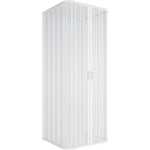Cabina Box Doccia Quadrato PVC Apertura 3 Lati a Soffietto Chiusura Centrale D.X