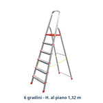 Scala Alluminio GIZA EN131 3 4 5 6 7 Gradini Antiscivolo Domestica 150Kg D.X