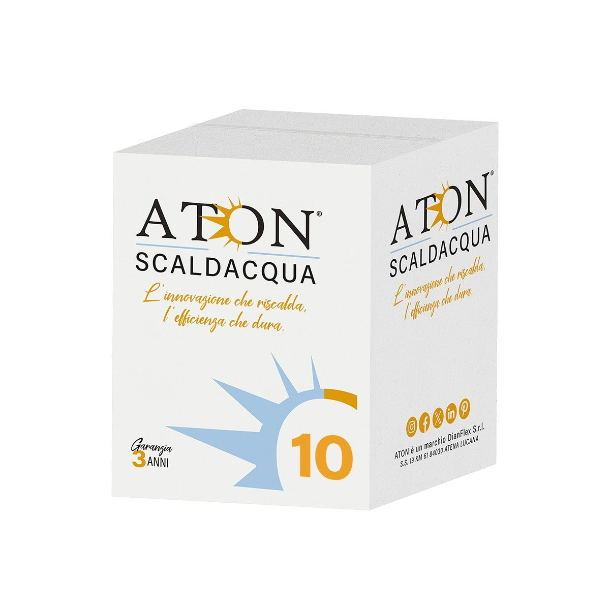 Scaldacqua Elettrico 10 Lt Sottolavello Boiler Acqua Calda Verticale Cucina D.X