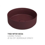 Lavabo Bagno Da Appoggio Rotondo NYMO Ø36cm Ceramica Moderno Ultra Sottile D.X