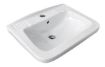 Lavabo a Parete Quadro Sospeso 40x50 cm LINPHA Ceramica Bianco Bagno Moderno D.X