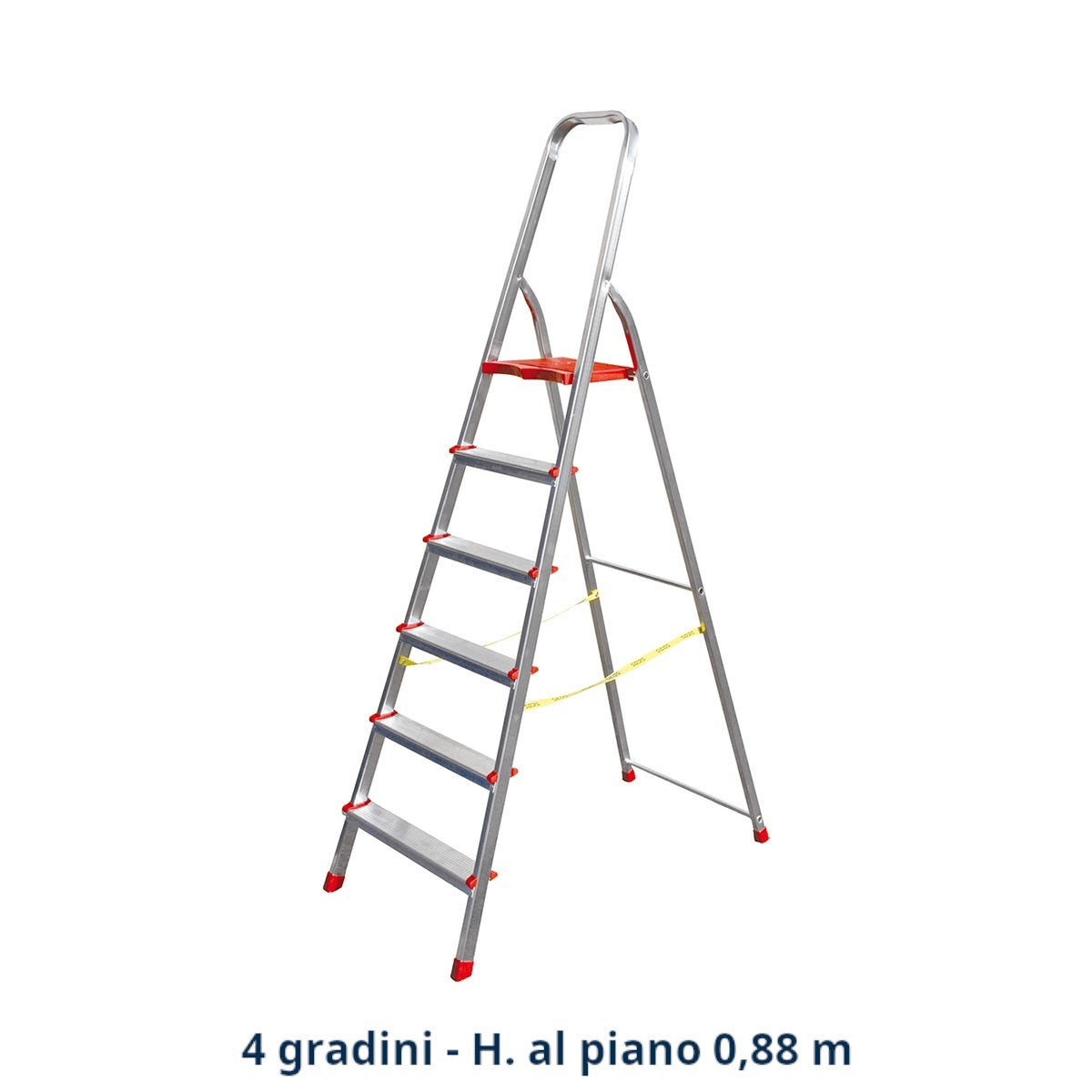 Scala Alluminio GIZA EN131 3 4 5 6 7 Gradini Antiscivolo Domestica 150Kg D.X