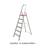 Scala Alluminio GIZA EN131 3 4 5 6 7 Gradini Antiscivolo Domestica 150Kg D.X