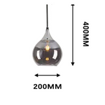 Lampadario Sospensione Sfera Vetro E27 Design Moderno Globo 20cm Elegante V.L