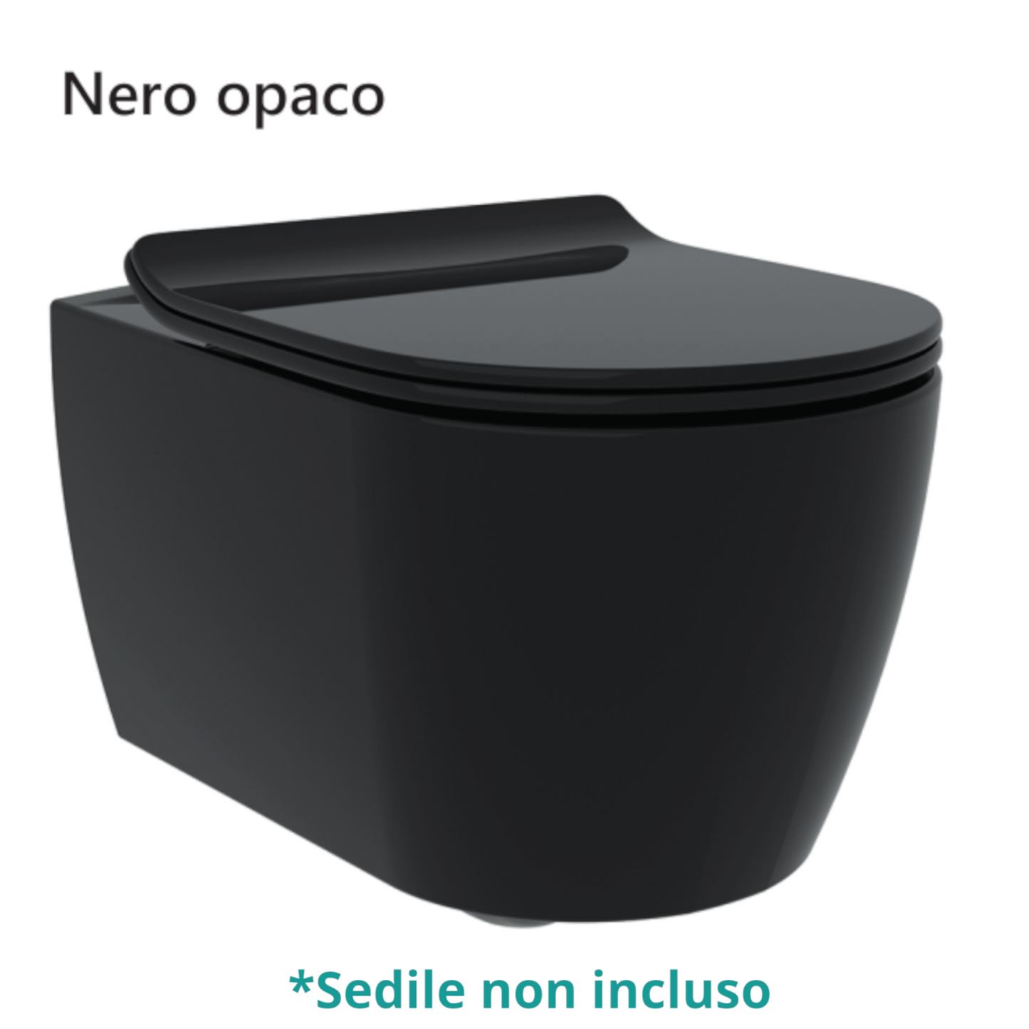 Sanitari Sospesi Bagno LINPHA Rimless WC Bidet Sedile Soft Close Bianco Nero D.X