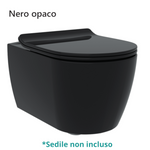 Sanitari Sospesi Bagno LINPHA Rimless WC Bidet Sedile Soft Close Bianco Nero D.X